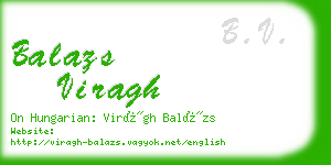 balazs viragh business card